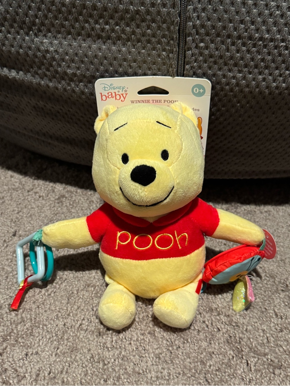 Disney Baby Winnie the Pooh Yellow Plush Toy with Mirror NWT